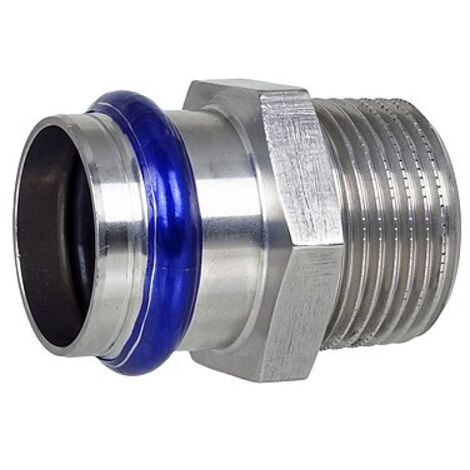 Press-Übergang 28 mm - 3/4 Zoll AG - für Edelstahlrohre - DVGW-zertifiziert - für V-Kontur