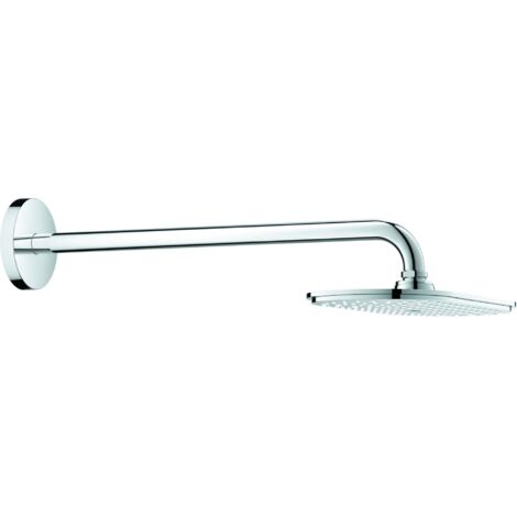 GROHE Rainshower VERIS 300 Kopfbrause-Set - Länge 422 mm - chrom / Brauseboden moon white - 26170LS0 (1/5)