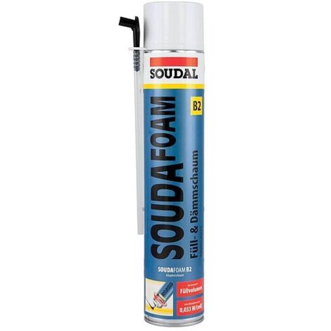 SOUDAFOAM B2 - gebrauchsfertiger Polyurethan-Hartschaum / Bauschaum - mit Handventil - Dose 500 ml