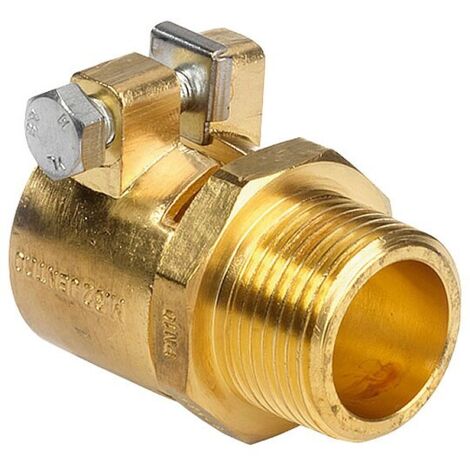 AUSTROFLEX Messing-Klemmübergang für Fernwärmeleitung Heizung, Kalt- und Kühlwasser - 63 x 5,8 mm x 2'' AG