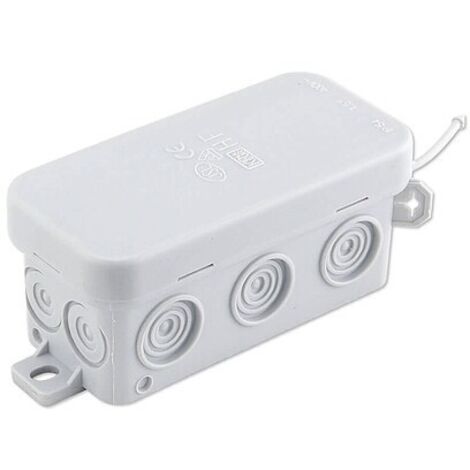 Feuchtraum Mini-Kabel-Abzweigdose Aufputz 85 x 45 x 40 mm - IP54 - VDE-geprüft - aus PE grau