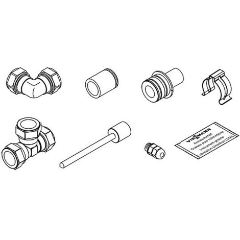 Viessmann Anschluss-Set mit Tauchhülse - Z015406