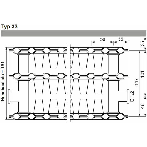 Universal-Heizung Typ 11, 21, 22, 33 + Halterung / Ventil- Kompakt-  Heizkörper