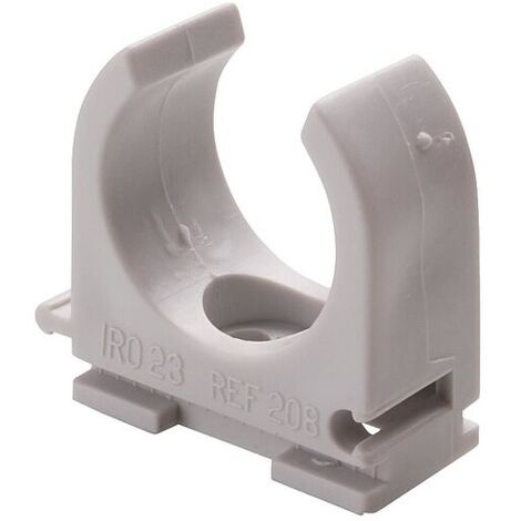 Rohrschelle aus Kunststoff PP - grau - DN20 - Spannweite 20 - 21 mm