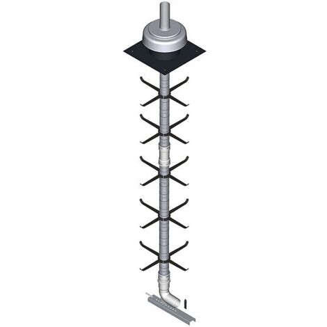 Viessmann Basispaket Schacht (Metall/PPs, flexibel), Ø 60 mm, Kunststoff (PPs, Typ B) für doppelzügige Schornsteine - 7452173
