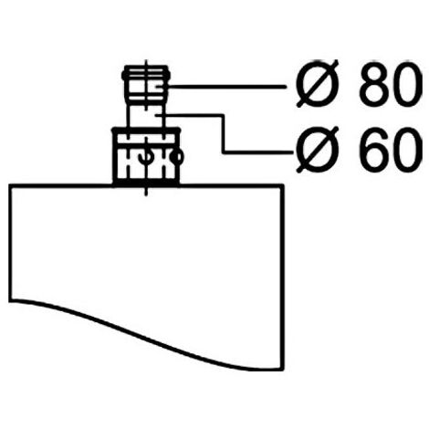 Viessmann Adapter zur Erweiterung von Ø 60 mm auf Ø 80 mm, Kunststoff (PPs), grau - 7373338