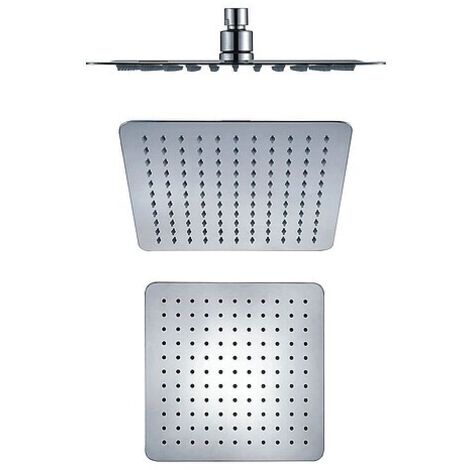Edelstahl-Kopfbrause Regendusche schwenkbar 250 x 250 mm - superflach - hochglänzend (1/3)