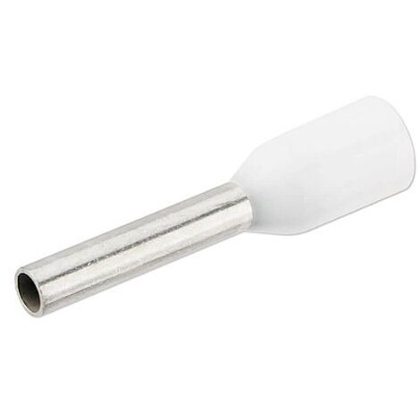 Aderendhülsen weiß isoliert - 0,75 mm² - 8 x 14 mm - nach DIN 46228/4 - Beutel 100 Stück (1/2)