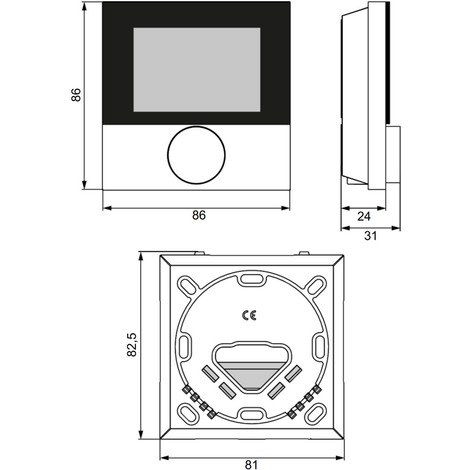 Raumthermostat Fußbodenheizung Alpha Regler direct LCD Display Komfort 230 V