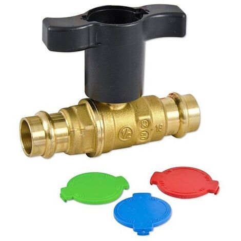 Giacomini Press-Kugelhahn für Kupfer und Edelstahl - 28 mm x 28 mm - voller Durchgang