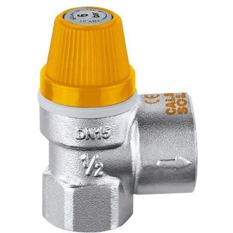Caleffi Sicherheitsventil für Solaranlagen verchromt 1/2" IG x 3/4" IG 3 bar 253043