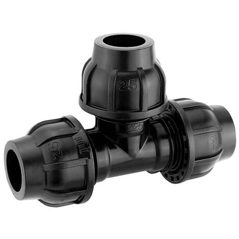GEBO-Plast-Klemmverbinder T-Stück 25 mm x 25 mm x 25 mm - für PE-Rohre - 131025