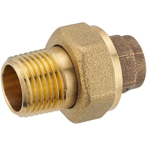 Rotguss-Löt-Verschraubung - 28 mm - 1'' AG - flachdichtend - mit DVGW-Zulassung
