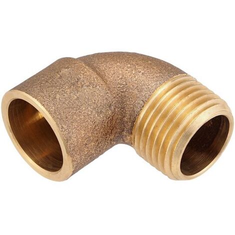 Rotguss-Löt-Winkel 90° - 18 mm - 1/2'' AG - mit DVGW-Zulassung