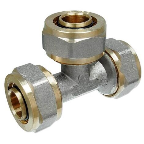 Schraubfitting-T-Stück 20 x 2,0 - 20 x 2,0 - 20 x 2,0 mm für Alu-Mehrschicht-Verbundrohr