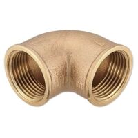 Rotguss Gewindefitting-Winkel 90° - 1'' IG x 1'' IG