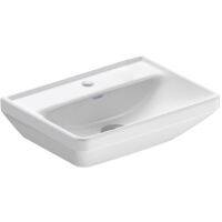 Handwaschbecken Duravit D-Neo 500 x 150 x 400 mm, mit Überlauf seitlich, 1 Hahnloch mittig, weiß - 0742500000