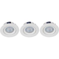 LED's light Spots 3 Stk, 5W, 2700K, 360lm, Weiß - dimmbar - 82 x 42 mm