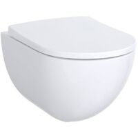 Geberit Acanto Wand-WC Tiefspüler, geschlossene Form, Rimfree Tiefe 51cm, Weiß