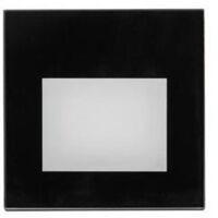 LED-Wandeinbauleuchte für Gerätedosen, eckig, schwarz - 75 x 50 mm