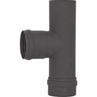 Pellet-Abgasrohr T-Anschluss mit Revision, Ø 80 mm, lackiert, mit Silikondichtung