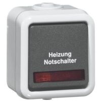 Aufputz-Heizung Notschalter PEHA IP44, Aus-/Wechselschalter D 626 WAB HN