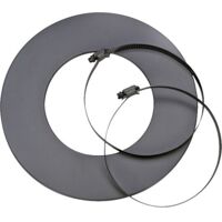 Rosette Ø 100 mm mit Klemmschellen, schwarz