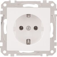 Schuko-Steckdose Merten, System M, Polarweiß glänzend