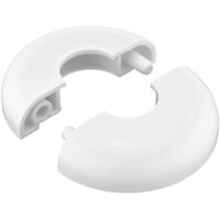 Designrosette MAILAND 2-teilig - für Rohre 19 mm - Farbe weiß