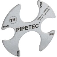 Prüflehre für Pressfittings mit TH-Profil 16, 20, 26 und 32 mm