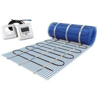 Elektro-Fußbodenheizung - Heizmatte 9 m² - 230 V - Länge 18 m - Breite 0,5 m - mit Digital-Raumthermostat