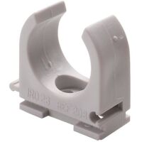 Rohrschelle aus Kunststoff PP - grau - DN25 - Spannweite 24 - 26 mm