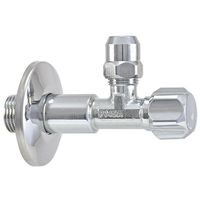 ALBERTONI Eckventil 1/2'' x 3/8'' - verchromt - lange Bauform - mit Schieberosette (Ø 56 mm)