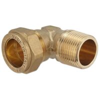 Klemmverschraubung für Kupferrohre - Winkel 22 mm x 3/4'' AG für Heizung und Trinkwasser