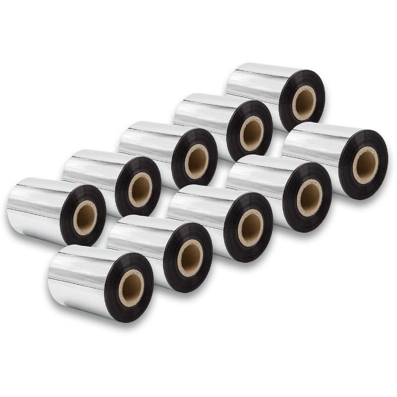 Cinta De Transferencia Térmica 110 Mm X 300 M - Cera/Resina, Negra, Compatible Con Godex RT700, G530