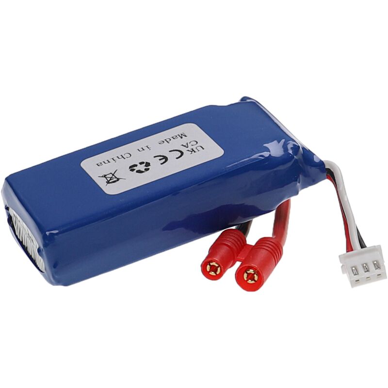 Vhbw LiPo-Akku 7,4V 2200mAh Mit 3,5mm Bananenstecker Für RC-Modelle (84x35x19 Mm)