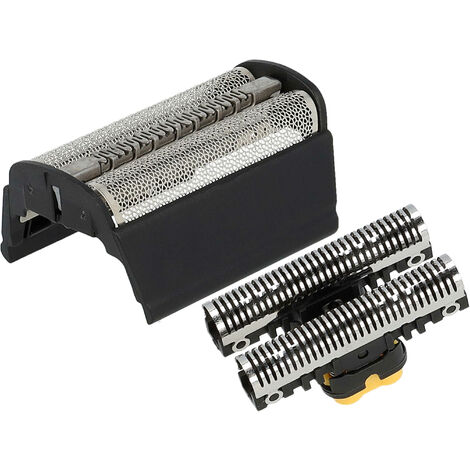 vhbw Kombi-Pack Scherteil kompatibel mit Braun Flex Integral 5311, 5312, 5314, 5315 Elektrorasierer, Folie + Messerblock, schwarz