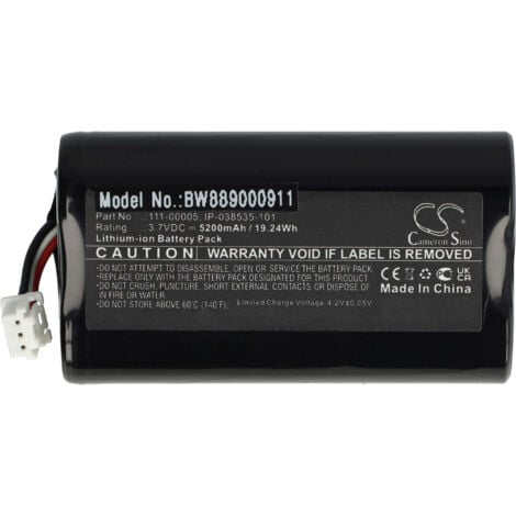 vhbw Akku Ersatz für Sonos 111-00005, IP-038535-101 für Lautsprecher Boxen Speaker (5200 mAh, 3,7 V, Li-Ion)