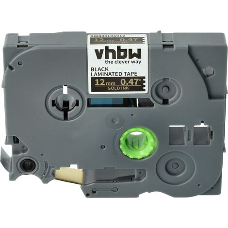 Vhbw Schriftband-Kassette Schwarz/matt-silber - 12 Mm X 8 M, Kompatibel Mit Brother PT 900, 580C, 7100VP Uvm.