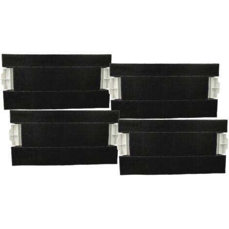 vhbw 4x Aktivkohlefilter kompatibel mit Küppersbusch EDIP67000E Dunstabzugshaube - 39,8 x 19,6/17,4 x 2,9 cm (1/5)