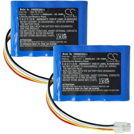 vhbw 2x Akku kompatibel mit Gardena R160Li Modell 2017, R160Li Modell 2018, Sileno+, Sileno, Sileno+ 4050 Rasenmäher (2600mAh 18,5V Li-Ion) (1/5)