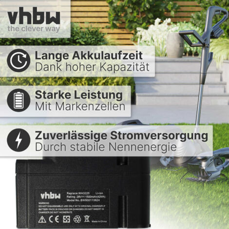 vhbw Akku kompatibel mit Worx Landroid M1000 WG791E.1 M1000i