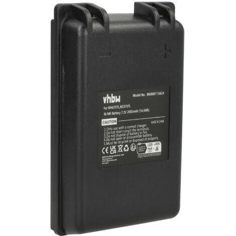 Vhbw Ersatzakku Für IMET AS083/AS060 – 2000 MAh, 3,6 V, NiMH, Für Industrie-Funkfernsteuerungen
