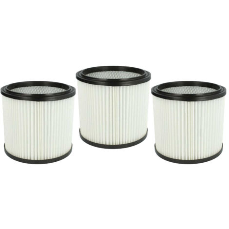 vhbw 3x Faltenfilter kompatibel mit Lavor Nilo, GNX 22, GNX 32 Nilo, GN 22, GSA 300, GN 32, Pondy Staubsauger - Filter, Patronenfilter, weiß (1/5)
