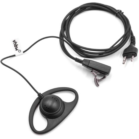 vhbw Headset kompatibel mit Midland GXT775, GXT771, GXT760, GXT745, GXT740, GXT756, GXT750, GXT785, GXT735, GXT720 Funkgerät - schwarz (1/3)