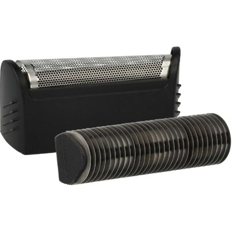 vhbw Kombi-Pack Scherteil kompatibel mit Braun 1507s, 1013, 1013s, 1008, 1012 Elektrorasierer, Folie + Messerblock, schwarz/silber