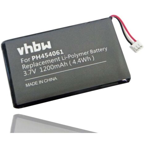 Batterie TECHTEK 1200mAh Li-Polymer – Compatible Philips S10A, S10A/38, S10H – Remplace PH454061 – 3.7V, Noir