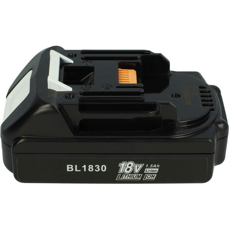 vhbw Akku kompatibel mit Makita DCU180Z, DDA350RTJ, DDA350ZJ, DDA351RTJ, DDA351ZJ, DDF083RTJ Elektrowerkzeug (1500 mAh, Li-Ion, 18 V)