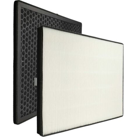 vhbw Filterset (2 stuks) compatibel met Philips AC1214, AC1215, AC1217, AC1214/10 luchtreiniger - actieve koolfilter, HEPA-filter