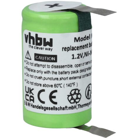 vhbw 1x Akku Ersatz für Braun 7BF21C, ULT-5, ULT-7, ULT-9 für Rasierer (1100 mAh, 1,2 V, NiMH) (1/5)